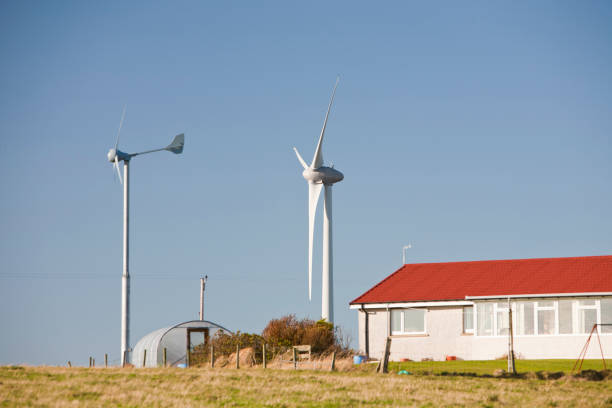a 2.3 mw wind turbine on flotta in the orkney isles, scotland, uk. a 2.3 mw wind turbine on flotta in the orkney isles, scotland, uk.